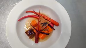 A plate of carrots
